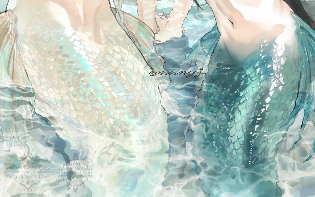 鱗とお水♪( ◜௰◝و(و "