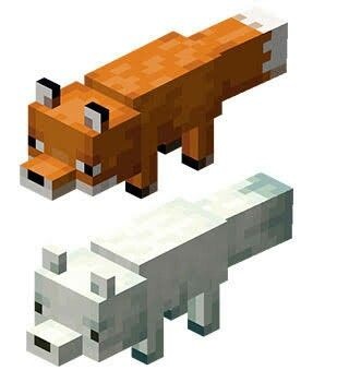 Raposas do Minecraft versão humana.
(A pintura perfeita)🧡🤍