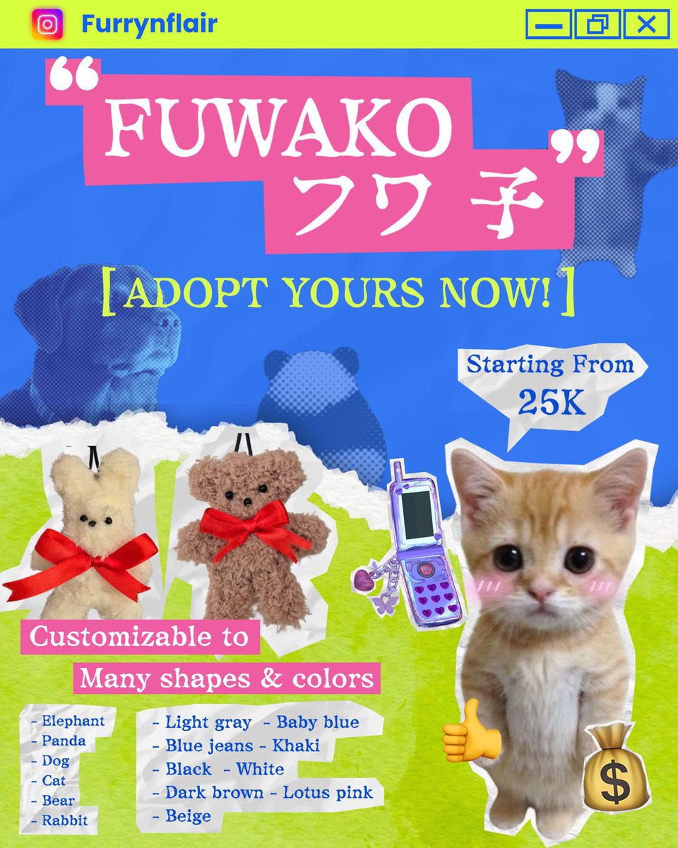 ruanmaei's tweet image. FUWAKO ALERT! 💖🌟
Siap-siap jatuh cinta sama pals paling gemes tahun ini 🧸✨

📍Custom Pals FUWAKO
✔️ 100% Handmade
✔️ Bisa request bentuk &amp;amp; warna
✔️ Start dari 25K ajaa!

🔗 : linktr.ee/furrynflair
📲 Atau kepoin IG: @/furrynflair