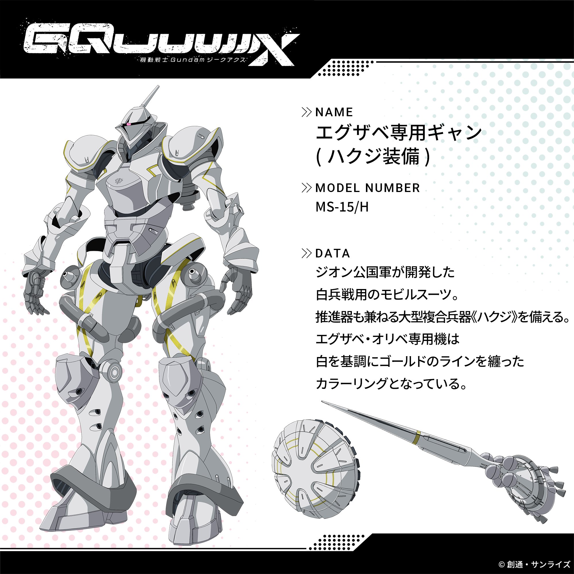 エグザベ専用ギャン（ハクジ装備）機動戦士Gundamジークアクス 2個セット ガンダム ジークアクス」最新ガンプラ「HG エグザベ専用ギャン