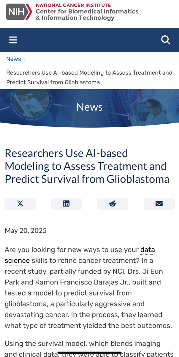 Barajas Lab (@labbarajas) on Twitter photo Great <a href="/theNCI/">National Cancer Institute</a> news article just published summarizing our <a href="/NIH/">NIH</a> funded research.
Discovering optimal treatment options for our patients with #GBM #Glioblastoma is critically important.
<a href="/OHSUKnight/">OHSU Knight Cancer Institute</a> <a href="/OHSUNews/">OHSU News</a> <a href="/OHSURadiology/">OHSU Radiology</a> <a href="/radiology_rsna/">Radiology</a> <a href="/NeuroOnc/">SNO</a> <a href="/NIHDirector_Jay/">Jay Bhattacharya, MD, PhD</a> Great <a href="/theNCI/">National Cancer Institute</a> news article just published summarizing our <a href="/NIH/">NIH</a> funded research.
Discovering optimal treatment options for our patients with #GBM #Glioblastoma is critically important.
<a href="/OHSUKnight/">OHSU Knight Cancer Institute</a> <a href="/OHSUNews/">OHSU News</a> <a href="/OHSURadiology/">OHSU Radiology</a> <a href="/radiology_rsna/">Radiology</a> <a href="/NeuroOnc/">SNO</a> <a href="/NIHDirector_Jay/">Jay Bhattacharya, MD, PhD</a>
