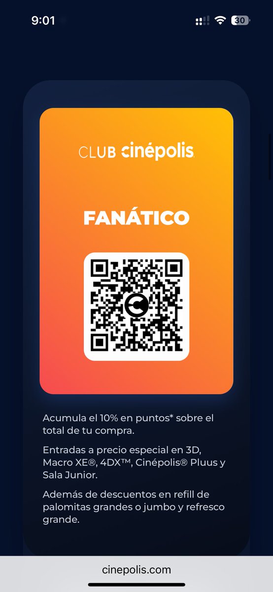 tonyfms7's tweet photo. @Cinepolis información sacada de su sitio web https://t.co/ph3FY3h04R  Llevo como 2 ó 3 meses y no me aparecen mis folios de Fanático para VIP.  @Cinepolis siendo @Cinepolis engañando a sus clientes.  @Profeco se puede hacer algo ante el incumplimiento de @Cinepolis??? https://t.co/UythD4k31B