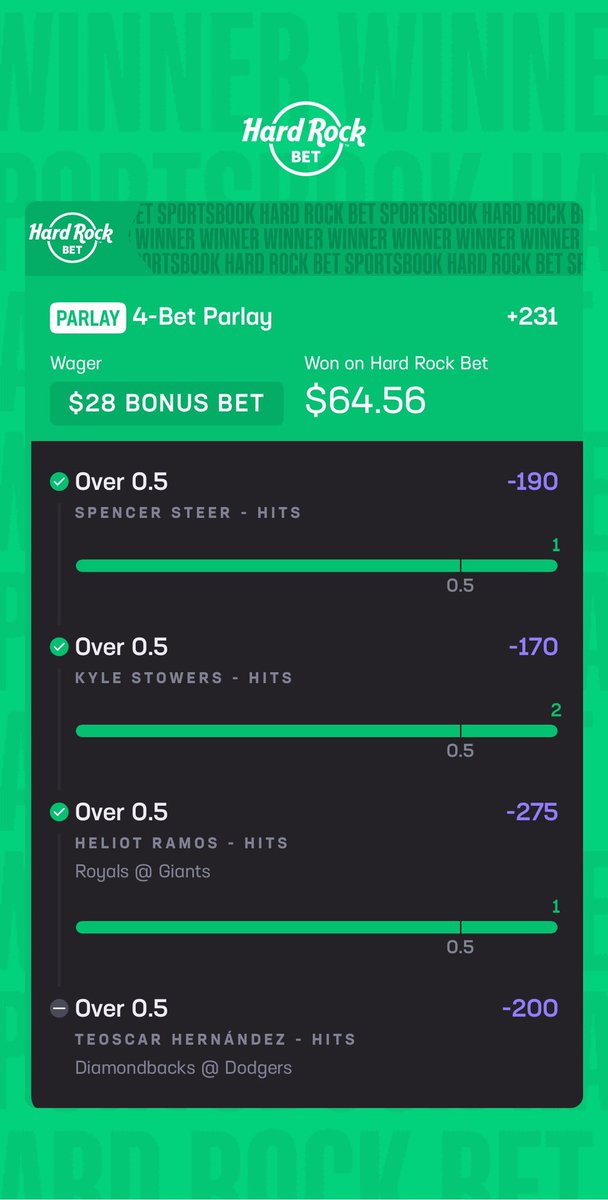 drizzplays's tweet image. Voids can’t ruin our day!
Another winning parlay for the community! 🤑
Come tail my 📊sheets & ⚾️plays @TheBaliProjectX
#MLBPicks #HardRockBet #sportsbettor #bettingtips #parlay #PrizePicks #baseball #TableTennis