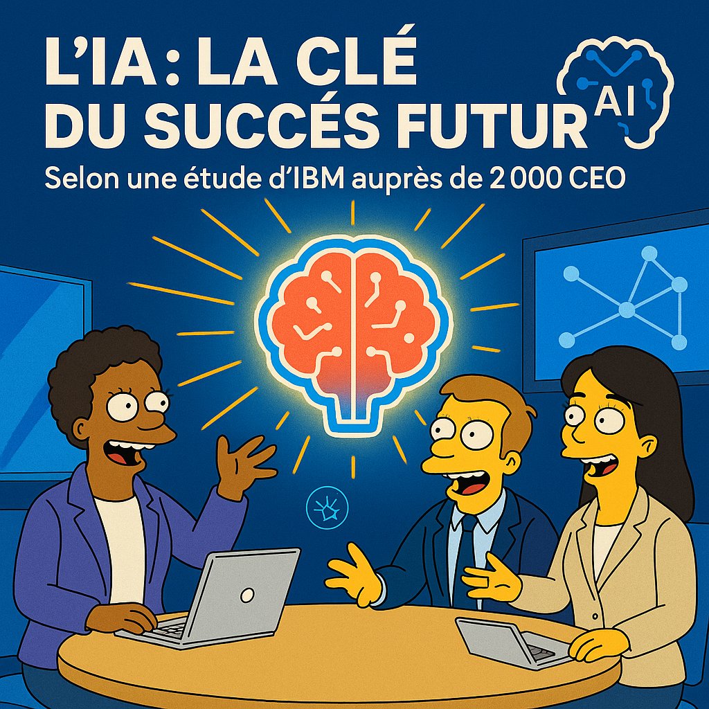 MesAgentsAI's tweet photo. Selon une étude d’IBM auprès de 2 000 CEO, l’IA n’est plus une option, mais la clé du succès futur. https://t.co/k6Gkk7YMb6
