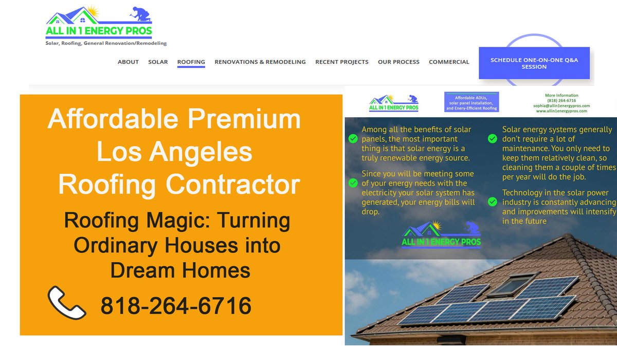 Roofing installation is a technical process that involves meticulous planning, skilled craftsmanship, and a deep understanding of various roof types to ensure optimal performance &amp; longevity
allin1energypros.com/roof-installat…

linkedin.com/pulse/energy-e…

#roof #roofing #losangeles #California