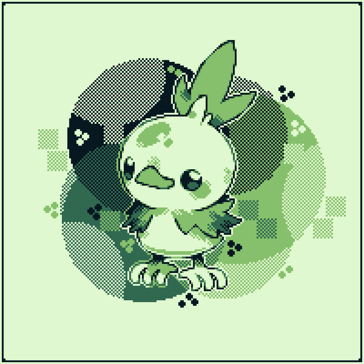 Day 264: ⚫⚪🟢🐥🔥
#pixelart