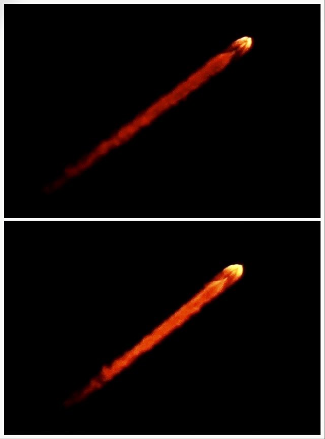 radiolassi's tweet image. As seen from Tampa FL: #SpaceX #Falcon9 B1095-1 (brand new) launches #Jin Starlink 12-15 from SLC-40.