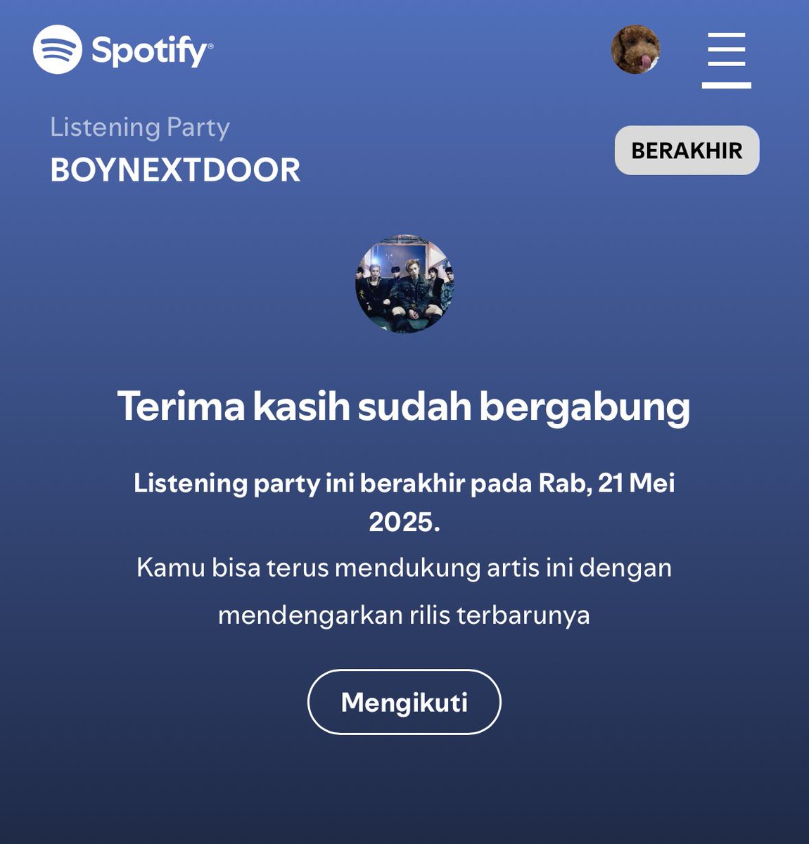bonedoenergy's tweet photo. Thankyouuuu 😚💙

Sering sering yaa soalnya mic nya lebih kedengeran, makasihhh spotify

#KpopOnHub #Spotify #BOYNEXTDOOR https://t.co/Ya3sFhKmt4