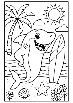 ColoringW's tweet photo. summer??
lets go surfing!
easy shark with surf board on beach coloring page for kids free printable!

check my profile for free download https://t.co/Zdf18gnV0F