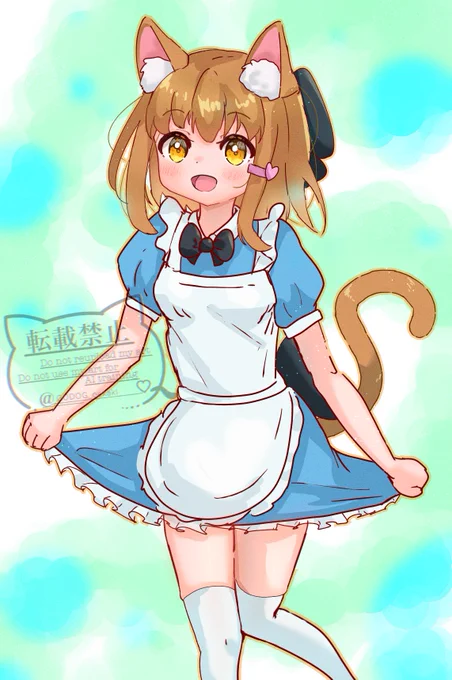 不思議の国のアリス風衣装なうちの子ミミちゃん#イラスト 