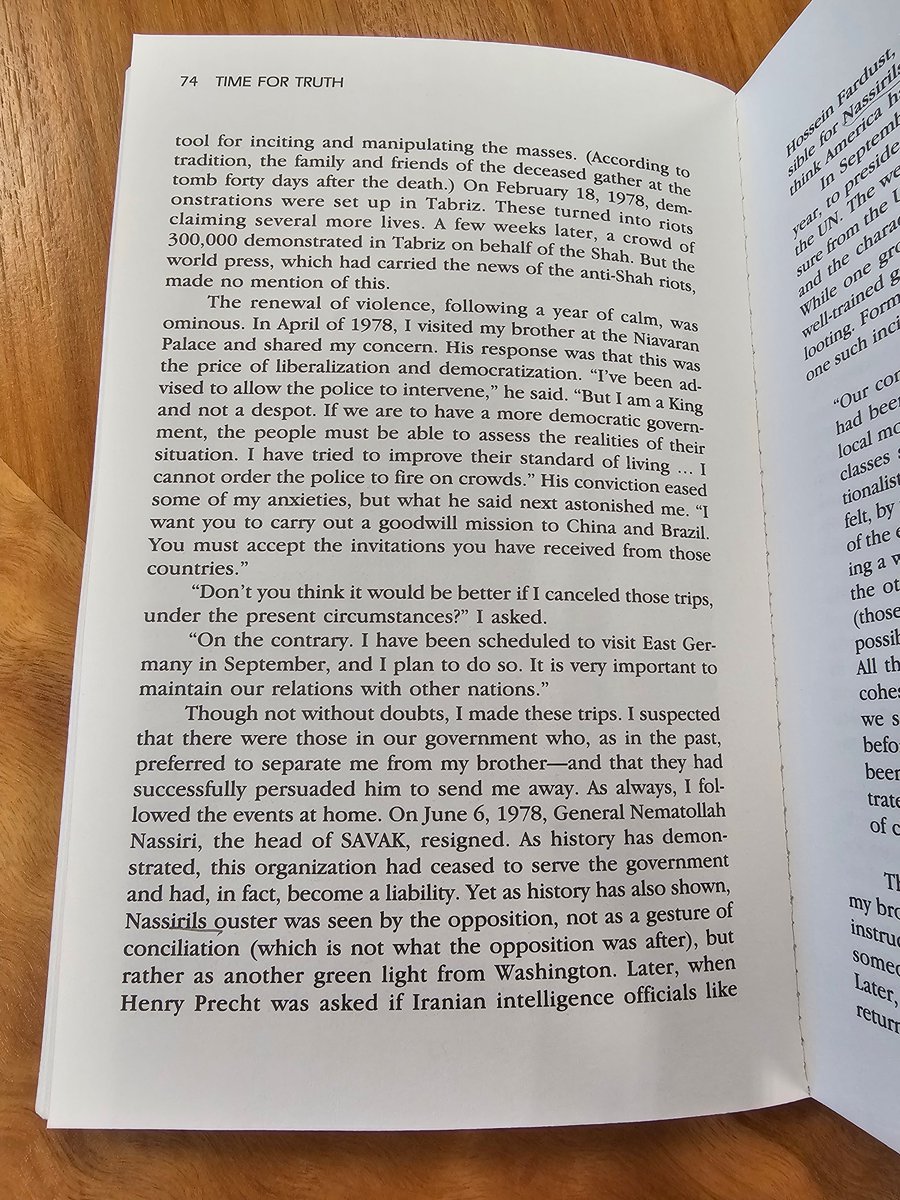 Zarzar_20's tweet photo. P74
فصل 5: طرح‌ها، نقشه‌ها و دسیسه‌ها
#TimeForTruth #ashrafpahlavi #ashrafpahlavi_book #HenryPrecht #Huyser #Iran #yazdi #Beheshti #بهشتی #اشرف_پهلوی #زمان_گفتن_حقیقت #هنری_پرشت #هایزر #سالیوان #زمان_رویارویی_با_حقیقت #کتاب_اشرف_پهلوی #شاهدخت_اشرف_پهلوی #کتاب_زمان_گفتن_حقیقت https://t.co/mgGUvJy7ig