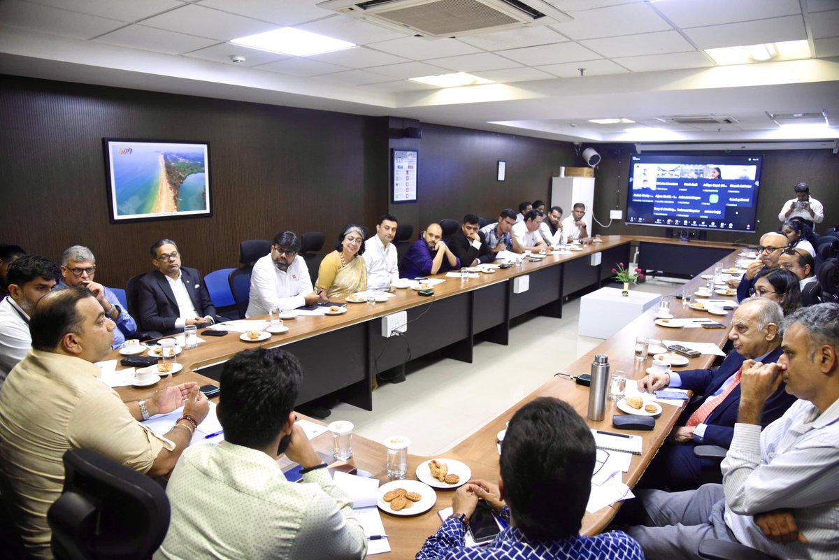 RohanKhaunte's tweet photo. Joining Hands towards creating an Attractive Monsoon Tourism Package as we deliberate with Tourism Stakeholders, Airline Partners, Travel Agencies and Hospitality Sector to make Monsoon Tourism a Unique Experience of Goa’s Resplendent Nature,  Culture & Traditions.

#GoaBeyondBeaches #MonsoonTourism #TourismLeadership #Goa2025