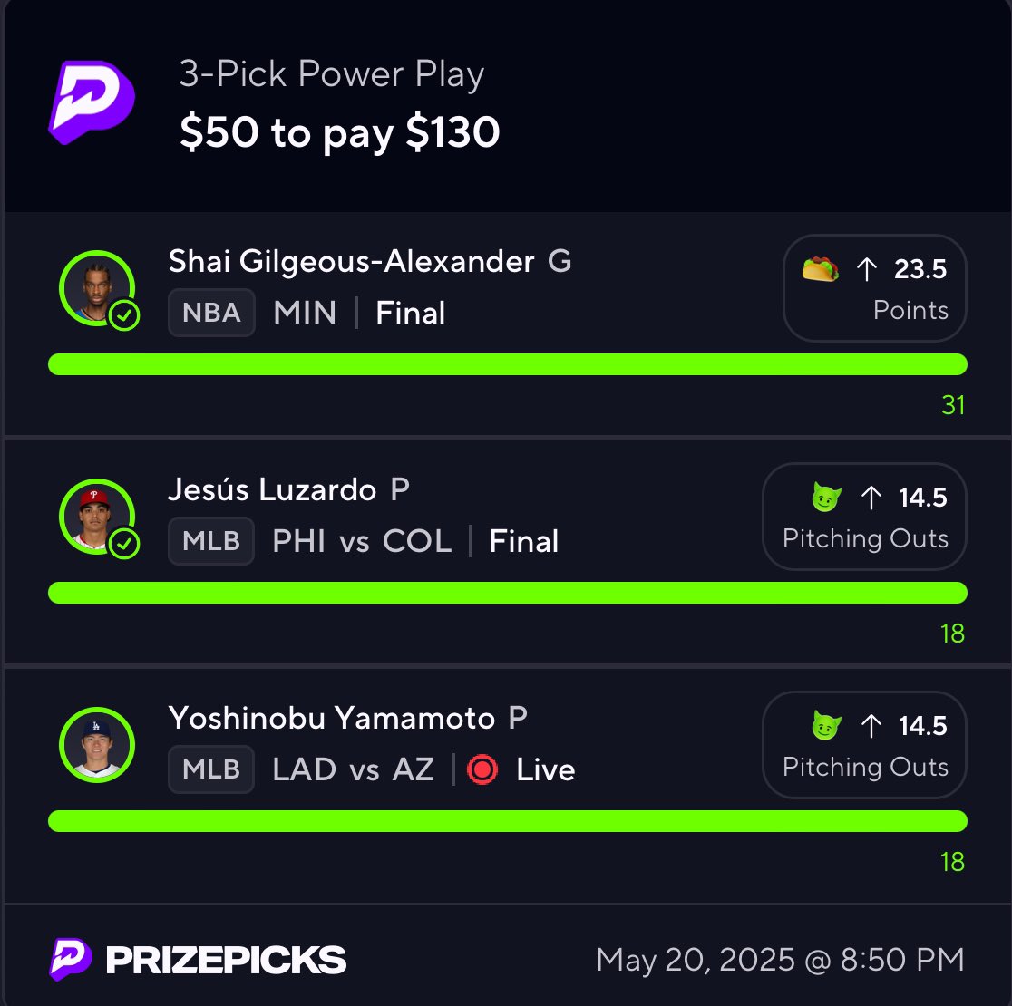 ogstepharo's tweet photo. WE PULLED OFF THE SWEEP AGAIN BOYS ‼️

3/3 on plays today ✅

3/3 on plays yesterday ✅

And all week and last week we’ve been on FIRE, SHOW SOME MF LOVE ❤️

#PrizePicks #GamblingX #GamblingTwitter https://t.co/0JyrQ4HwXg