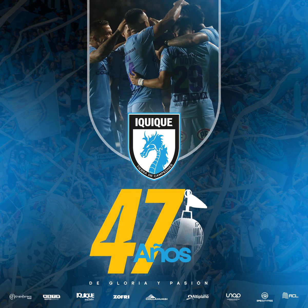 🐲🩵 ¡47 años de gloria y pasión!

Feliz 21 de mayo para todos los hinchas del CDI. Un club y una ciudad teñida de celeste.

#VamosDragones🐲