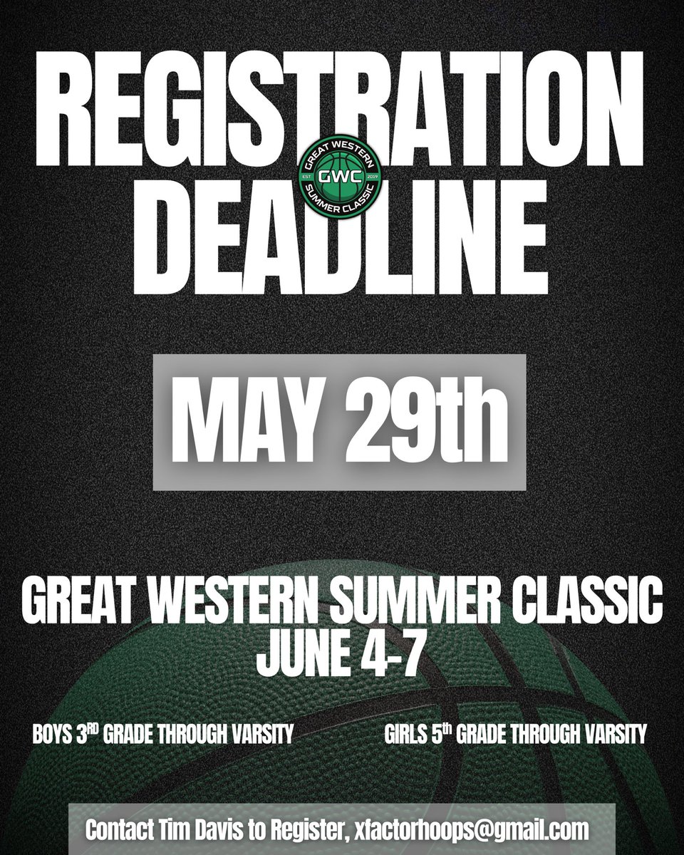 330+ teams from 8 States already registered. Come join one of the biggest summer events in the Western US!
basketball.exposureevents.com/238896/great-w…