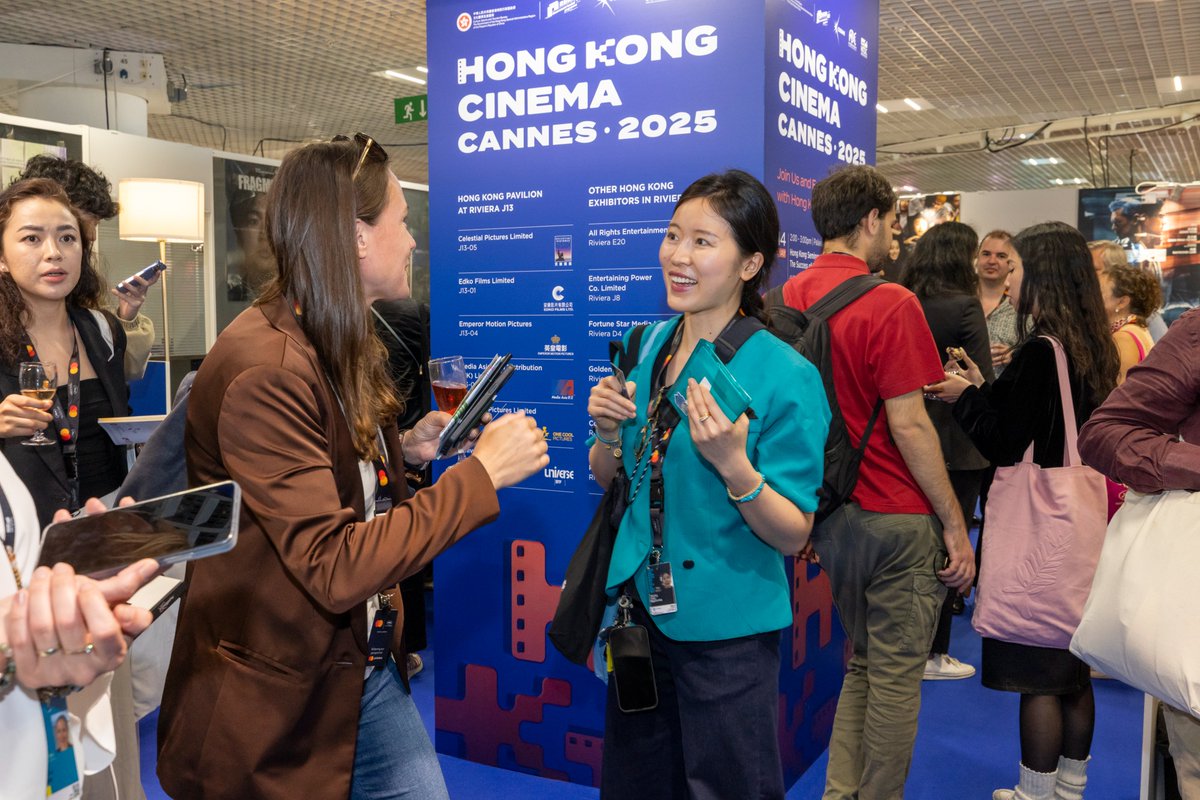 hktdc's tweet photo. Hong Kong Cinema @ CANNES 2025 commenced on 13 May at the Cannes Film Festival in France and concludes on 24 May, showcasing #film production companies. The festival also includes #HongKong Night and seminars exploring Asian #cinema. 

Press release: https://t.co/mkcswKmWbD https://t.co/FrvDAgmrNE