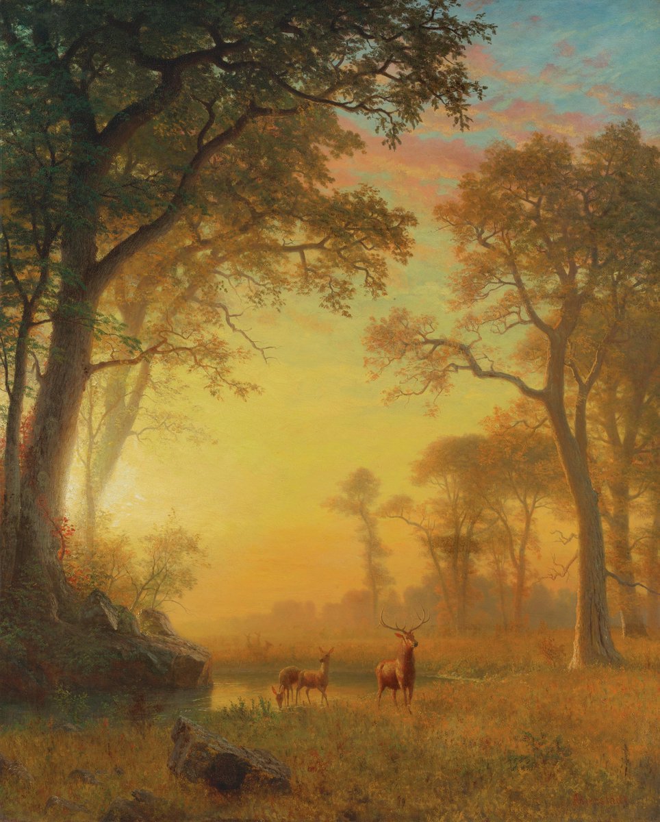 Albert Bierstadt - "Light in the Forest"