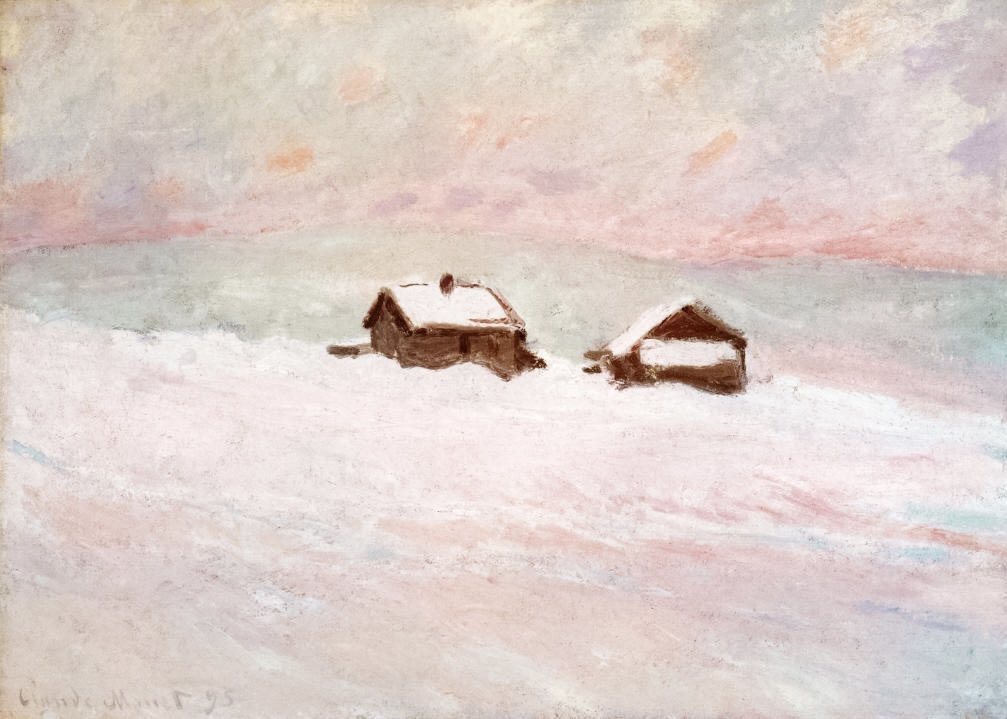 Lvspink0's tweet photo. some snow scenes in claude monet’s paintings https://t.co/nWSKpmUn69