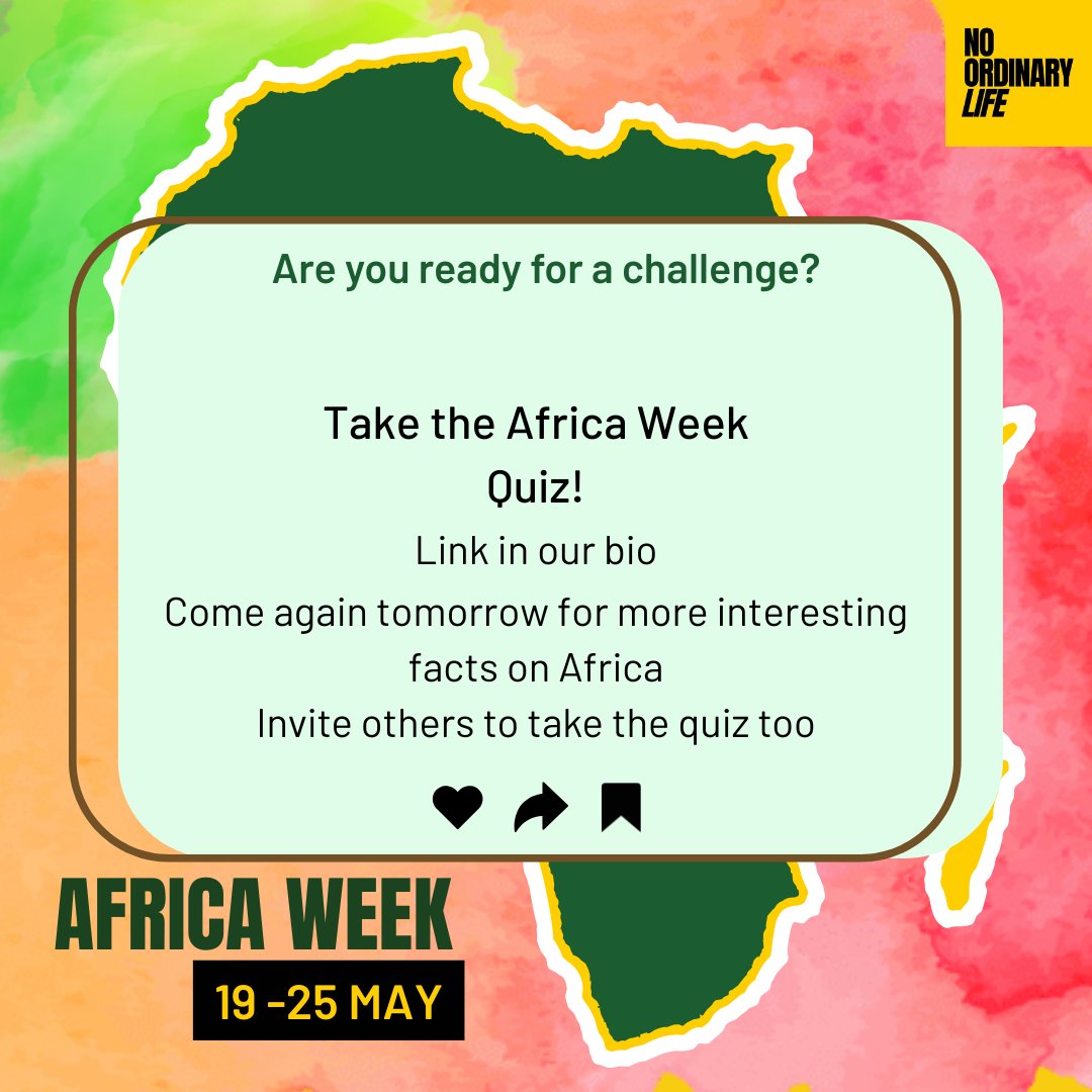 NOLdotorg's tweet photo. Day 3 of #AfricaWeek. 19-21 May is Africa Week and Africa Day is 25 May. We want to share more and celebrate a continent🌍 that has done so much for humanity. We will share daily content. Watch content below. Take the quiz https://t.co/9JYzBFHuMf… #africaweek2025 #africaday2025 https://t.co/NqUuRetDVp