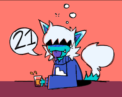 made a little doodle for turning 21 years of age today🎈