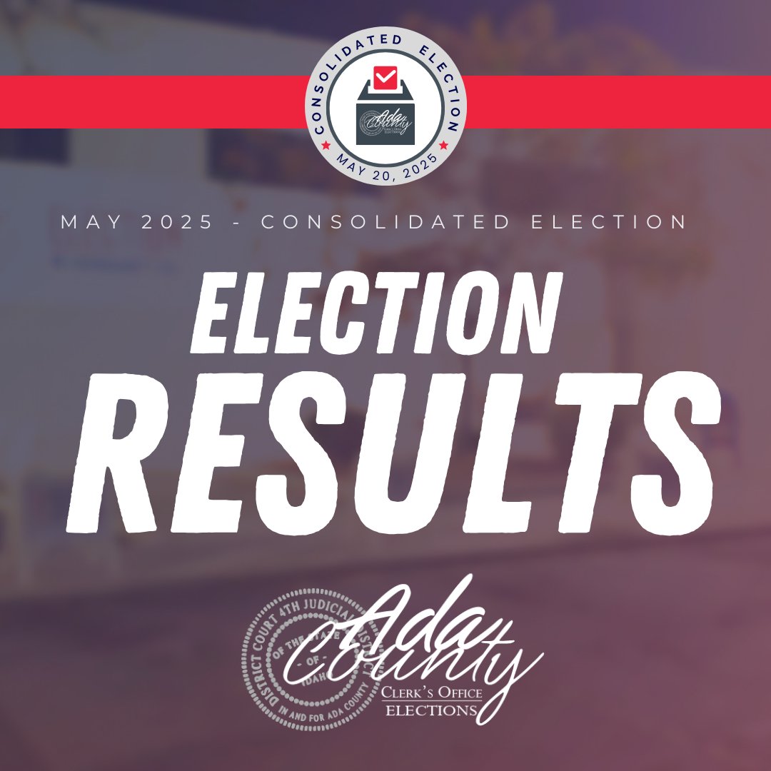 All precincts are now reporting. You can view the unofficial results here: adacounty.id.gov/elections/live…