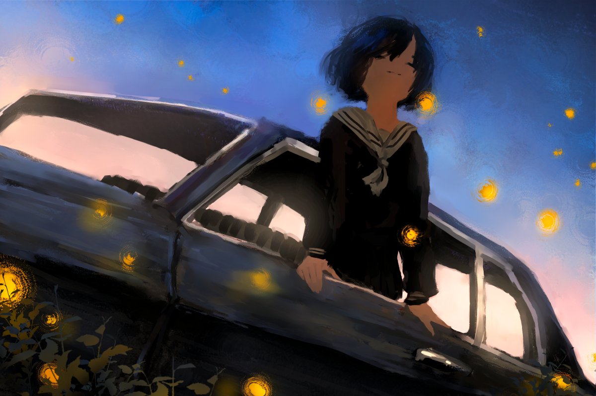 strawberry skies and fireflies