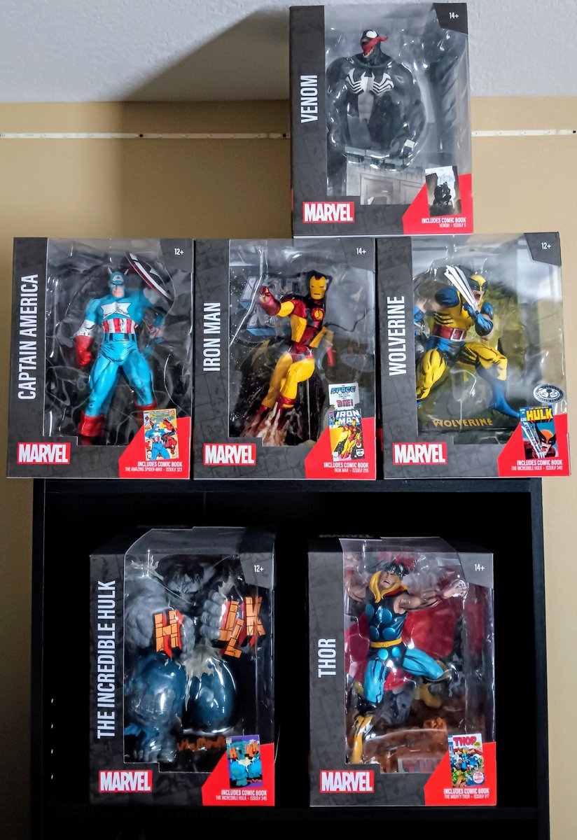 NoKillsNoDamage's tweet image. Finally got these all up on display and I’m loving how it’s coming together! This is just the start of my Marvel figure collection. 

#MarvelLegends #MarvelCollection #ActionFigures #ToyCollector #AvengersAssemble #Wolverine #IronMan #Venom #Hulk #Thor #CaptainAmerica