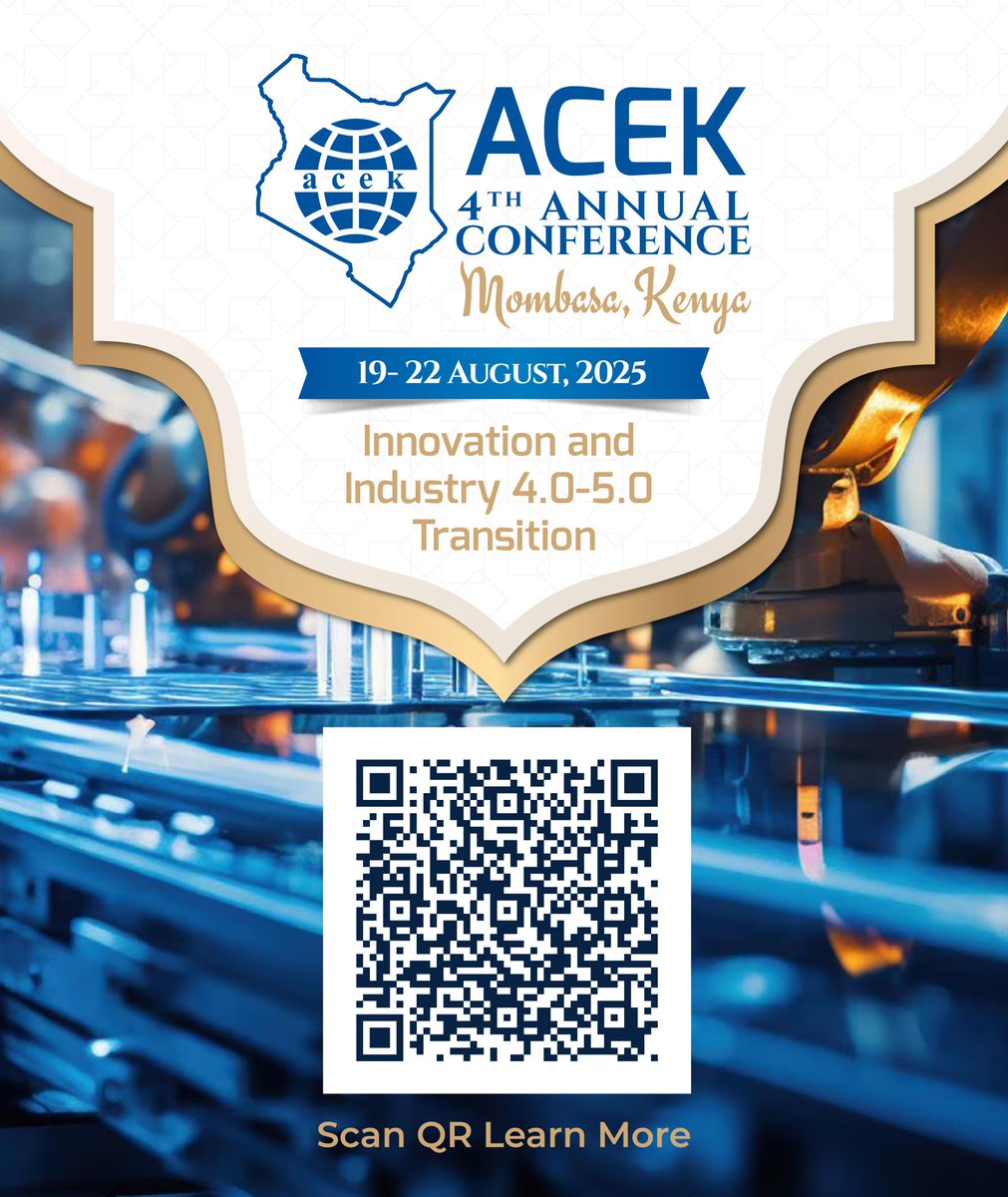 Gor Ogutu 🇰🇪 (@iamogutu) on Twitter photo Register today for the 4th Annual <a href="/ACEK1968/">The Association of Consulting Engineers of Kenya</a> Conference 2025
đź“… Dates: 19th - 22nd August 2025
📌 Venue : Sarova Whitesands, Mombasa #Industry4 #Transition
<a href="/EngineersBoard/">Engineers Board of Kenya</a> <a href="/janemutulili/">Eng. Jane Mutulili</a> <a href="/Eng_MaggieOgai/">Eng. Margaret Ogai</a> <a href="/TheIEK/">The Institution of Engineers of Kenya</a>
<a href="/AkinyiAdhoch/">Eng. Barbara Adhoch</a> Register today for the 4th Annual <a href="/ACEK1968/">The Association of Consulting Engineers of Kenya</a> Conference 2025
đź“… Dates: 19th - 22nd August 2025
📌 Venue : Sarova Whitesands, Mombasa #Industry4 #Transition
<a href="/EngineersBoard/">Engineers Board of Kenya</a> <a href="/janemutulili/">Eng. Jane Mutulili</a> <a href="/Eng_MaggieOgai/">Eng. Margaret Ogai</a> <a href="/TheIEK/">The Institution of Engineers of Kenya</a>
<a href="/AkinyiAdhoch/">Eng. Barbara Adhoch</a>