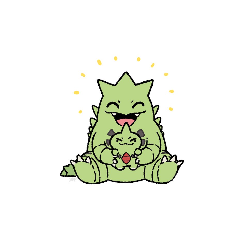 Pokemon doodle ko-fi commission.
Tyranitar and Larvitar.