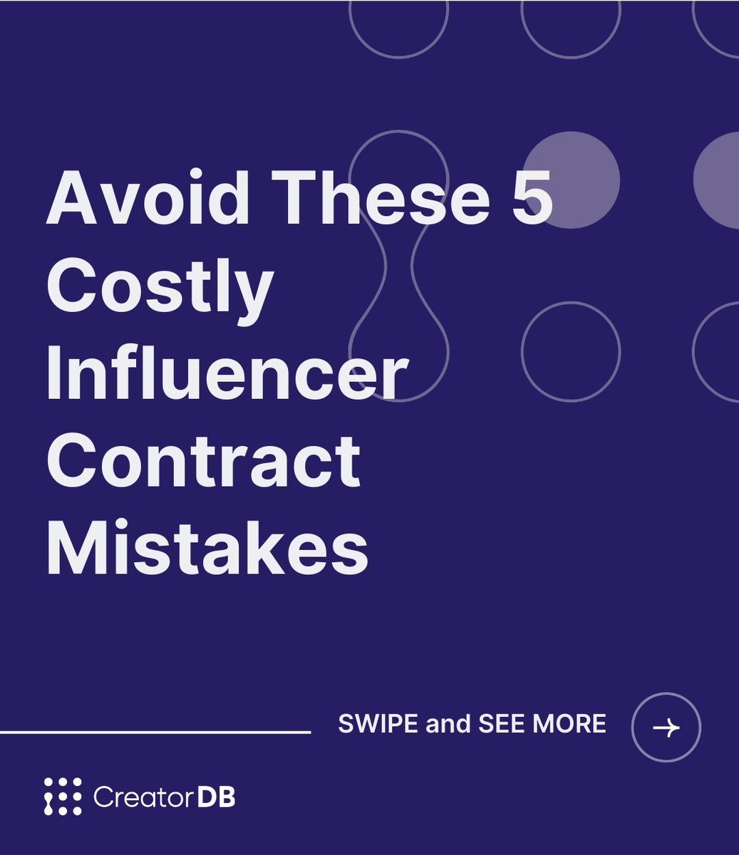 CreatorDB_OFCL's tweet photo. ⚠️Most influencer contracts are still making these mistakes!
We break down how to fix them and offer a free influencer contract template.

📥 Get the insights + free template here: https://t.co/QCJLjiGE4q
#InfluencerMarketing #BrandStrategy #CreatorContracts #CreatorEconomy https://t.co/jPerEiToI2