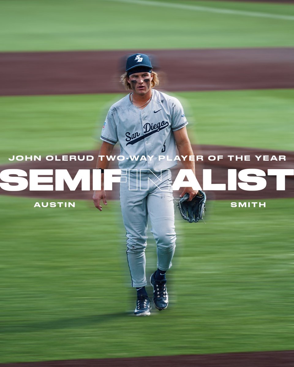 Double Threat.

Congrats to <a href="/austinsmith1127/">Austin Smith</a> for being named a Semifinalist for the 2025 John Olerud Two-Way Player of the Year Award!

🗞️: bit.ly/3Zufv7V

#GoToreros