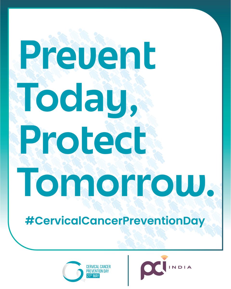 viikasdwivedii's tweet photo. Prevent Today, Protect Tomorrow! 
This Cervical Cancer Prevention Day (21st May),Let’s spread the word, not the disease. Timely vaccination, regular screening, and awareness can help eliminate cervical cancer. 
✅ Be aware 
✅ Be proactive 
✅ Be safe https://t.co/24c9YHobTY