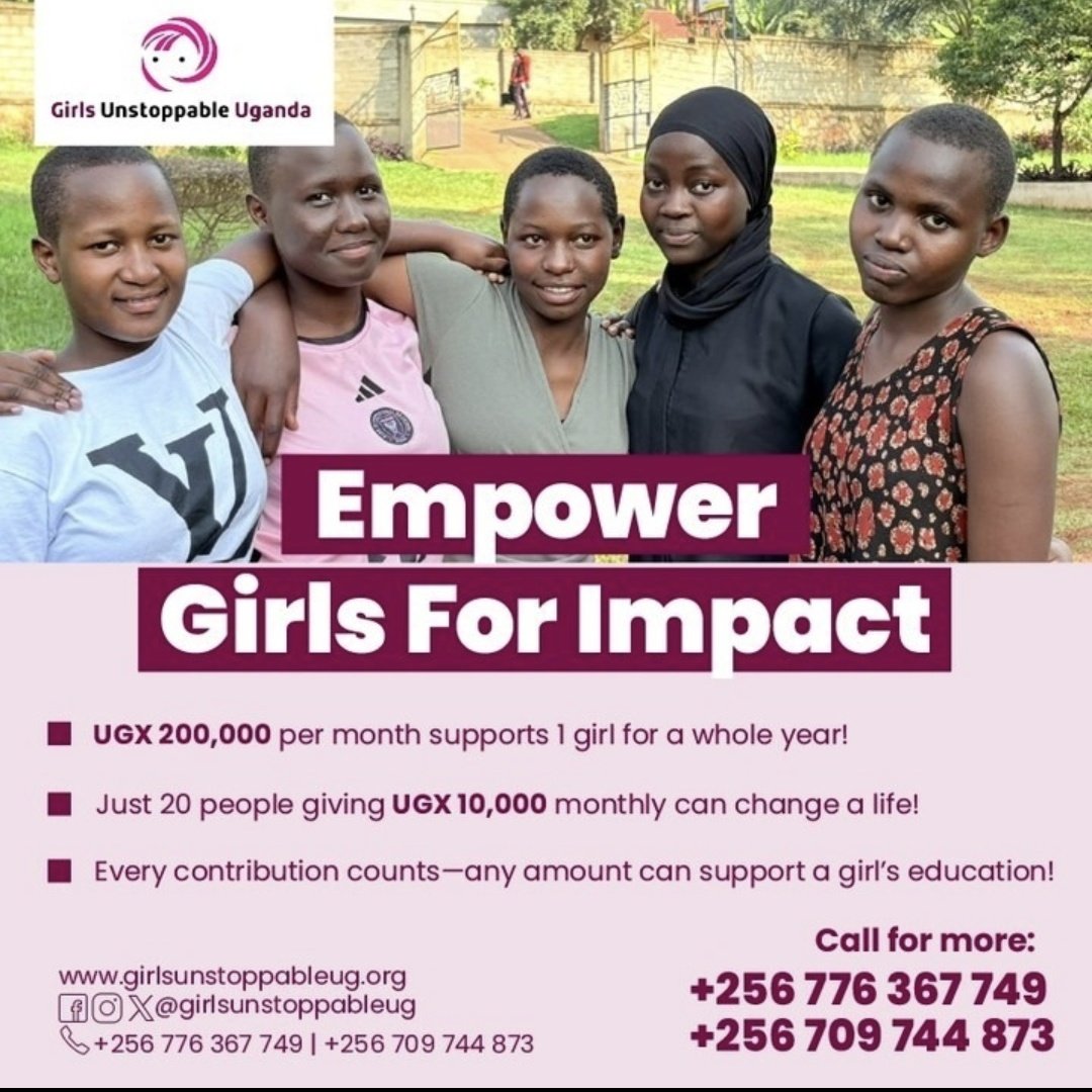 Charity M Byarugaba (@charitybyarugab) on Twitter photo As we take our children back to school some girls need our support. You and your family have an opportunity to be a blessing to Girls unstoppable. Call or send as little as 10k per month. Make a difference today <a href="/GalsUnstoppable/">Girls Unstoppable Uganda</a> As we take our children back to school some girls need our support. You and your family have an opportunity to be a blessing to Girls unstoppable. Call or send as little as 10k per month. Make a difference today <a href="/GalsUnstoppable/">Girls Unstoppable Uganda</a>