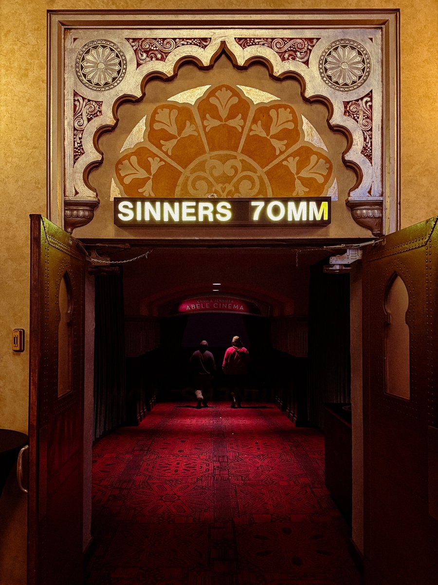 watched sinners tonight in 70mm at the oriental theatre. absolutely incredibly movie