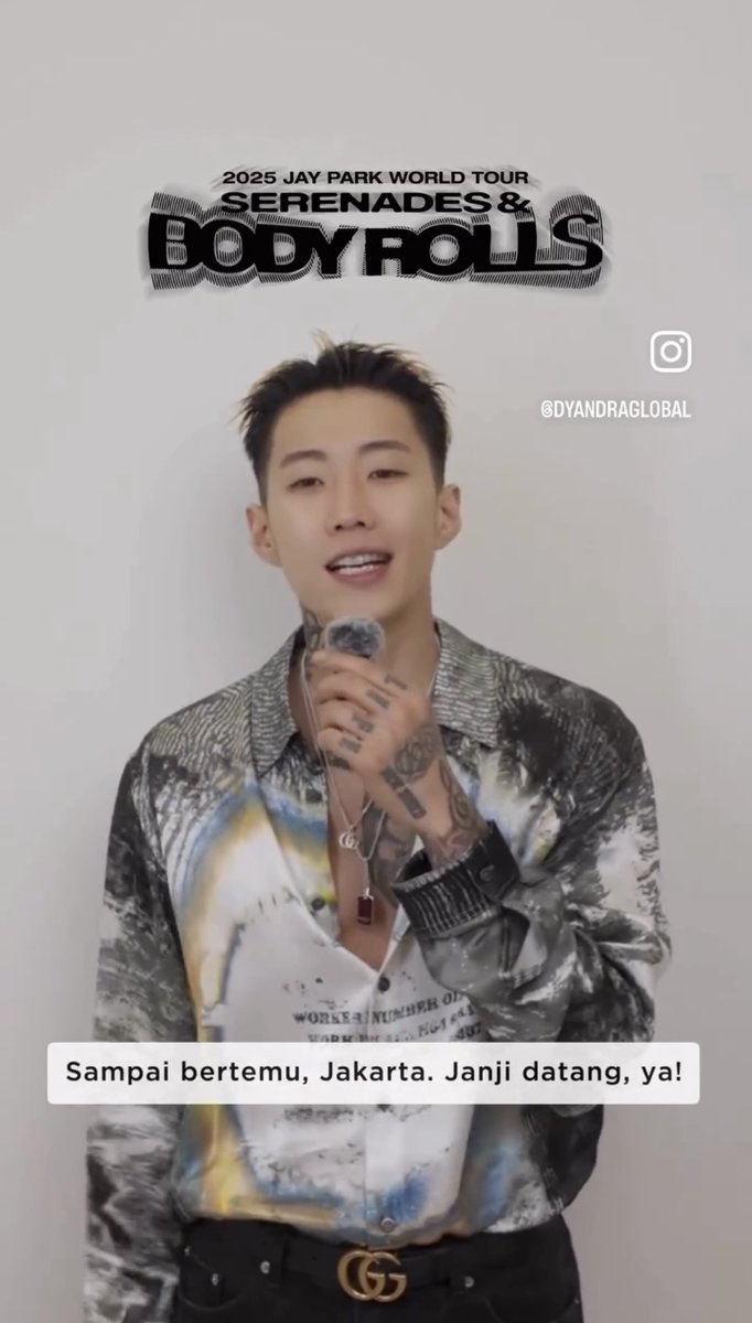 khh ABANG BILANG JANJI DATANG YA!!! AYOK KITA RAMAIKAN SERENADES &amp; BODY ROLLS TOUR JAKARTA NANTI, BIAR ABANG NNT BISA SERING KE INDO LAGI🥹🥹 SEE YOU SOON SEMUANYAA❤️❤️
# JAYPARK # SERENADESBODYROLLSTOUR # 박재범