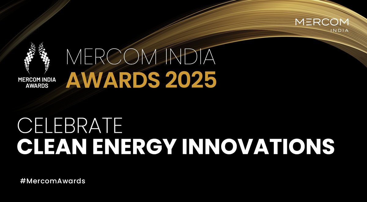 MercomIndia's tweet photo. Call for Nominations- Mercom India Awards 2025🏆 Submit by June 1 for a chance to be awarded at #MercomRenewablesSummit this July!
👉https://t.co/3Z4GJMYumM
#MercomAwards https://t.co/ua2wOOUMtP