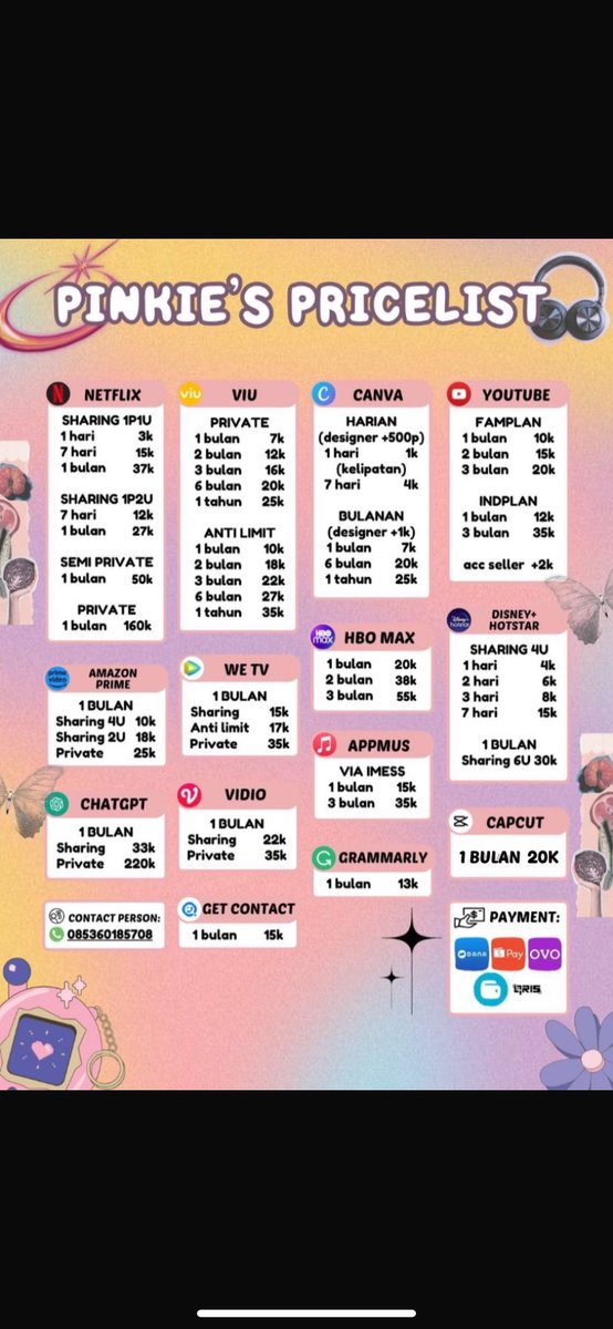 gragdasi's tweet photo. Jual aplikasi premium full garansi!

wts wtb beli ready netflix capcut pro canva pro youtube viu iqiyi hbo max picsart disney vidio wetv prime vidio platinum apple music sewa zoom scribd youku

- order WA di bio
- testi 1000+
#zonauang https://t.co/mBGbTXuXbu