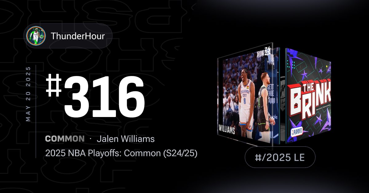 From attending game 1 tonight to owning the <a href="/NBATopShot/">NBA Top Shot</a> moment 90 minutes after the final buzzer. It was a wonderful night in OKC. #ThunderUp 
nbatopshot.com/moment/0064c7f…