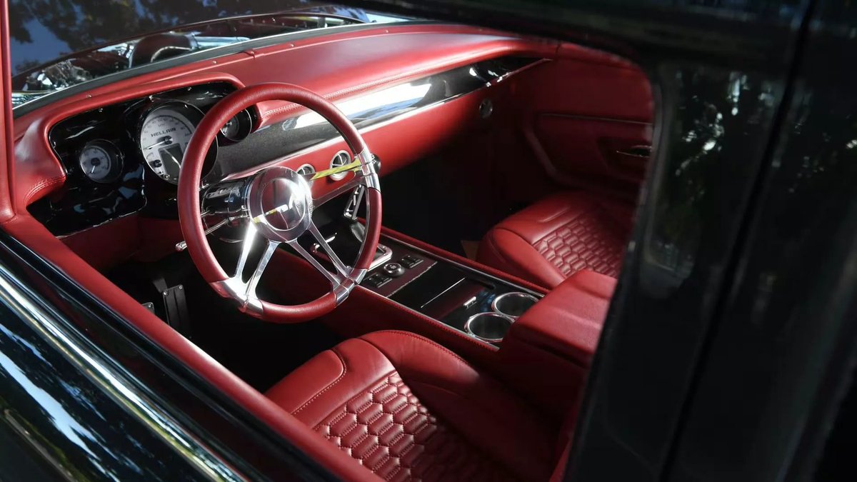 1957 Chevrolet Bel Air "Hellair" (auction)

6.6L Duramax LMM diesel V8
6-speed manual gearbox
634 hp, 1,098 lb-ft, RWD

ARP studs
Stroker CP3 fuel pump
Diamond pistons
68mm Fleece Performance turbo

custom Dakota Digital gauges
hidden Bluetooth
12 JL Audio speakers