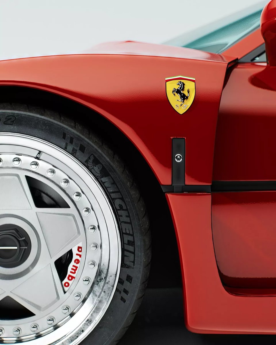 Ferrari F40 restomod by Officine Fioravanti

developed suspension arms, hubs, and bearings

four-way adjustable Ohlins TTX 36 suspension

carbon ceramic discs
six-piston calipers
Michelin Pilot Sport Cup 2 tires