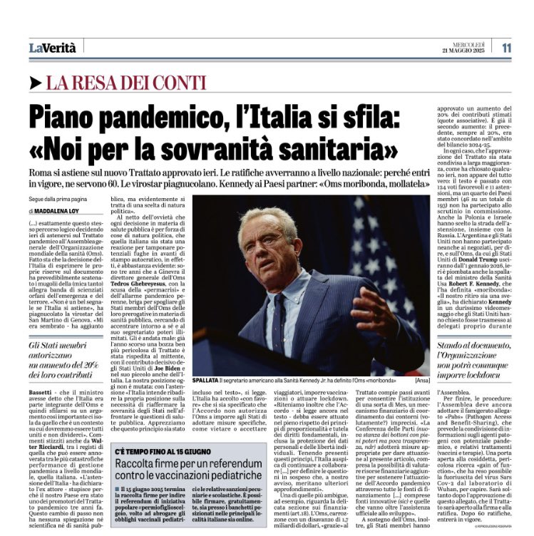 RHolzeisen's tweet photo. ‼️Trattato Pandemico dell’OMS per ora sospeso da parte dell’Italia, ma non c’è alcuna presa di posizione ufficiale sulle MODIFICHE AL REGOLAMENTO SANITARIO INTERNAZIONALE che sono in realtà più pericolose, perché pongono in modo chiaro le basi del sistema autoritario e entrano in vigore automaticamente se l’Italia non dichiara espressamente di rigettare le modifiche entro il 19 Luglio 2025! 
Se la Repubblica Italiana non rigetta le modifiche al RSI, cederà la sua sovranità!
Vedi i dettagli di queste inaccettabili modifiche (con la documentazione) nella mia rispettiva mozione che andrà in votazione in Consiglio della Provincia Autonoma di Bolzano a giugno.
👇👇👇
https://t.co/wvyHfD1b6J

@madforfree