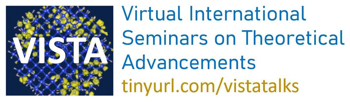 #VISTAtalks on #CompChem
21 May (Wed), 10:00 Buffalo / 16:00 Paris / 22:00 Beijing
Westermayr, Univ Leipzig: ML for excited states—towards transferability

Schürger, Univ Paris-Saclay: New perspective on exact factorization

quantum-dynamics-hub.github.io/VISTA/