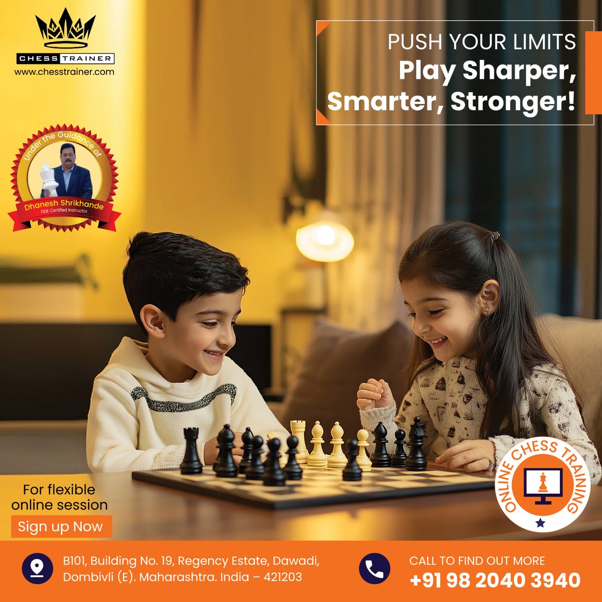 Chess_trainer91's tweet image. ♟️ Ready to push your limits in chess? Train with #FIDEInstructor Dhanesh Shrikhande-30+ yrs of global coaching! Sharpen tactics, strategy, and focus to play sharper, smarter, stronger. 💪

🌐 chesstrainer.com

#ChessTraining #PushYourLimits #OnlineTraining #ChessTrainer