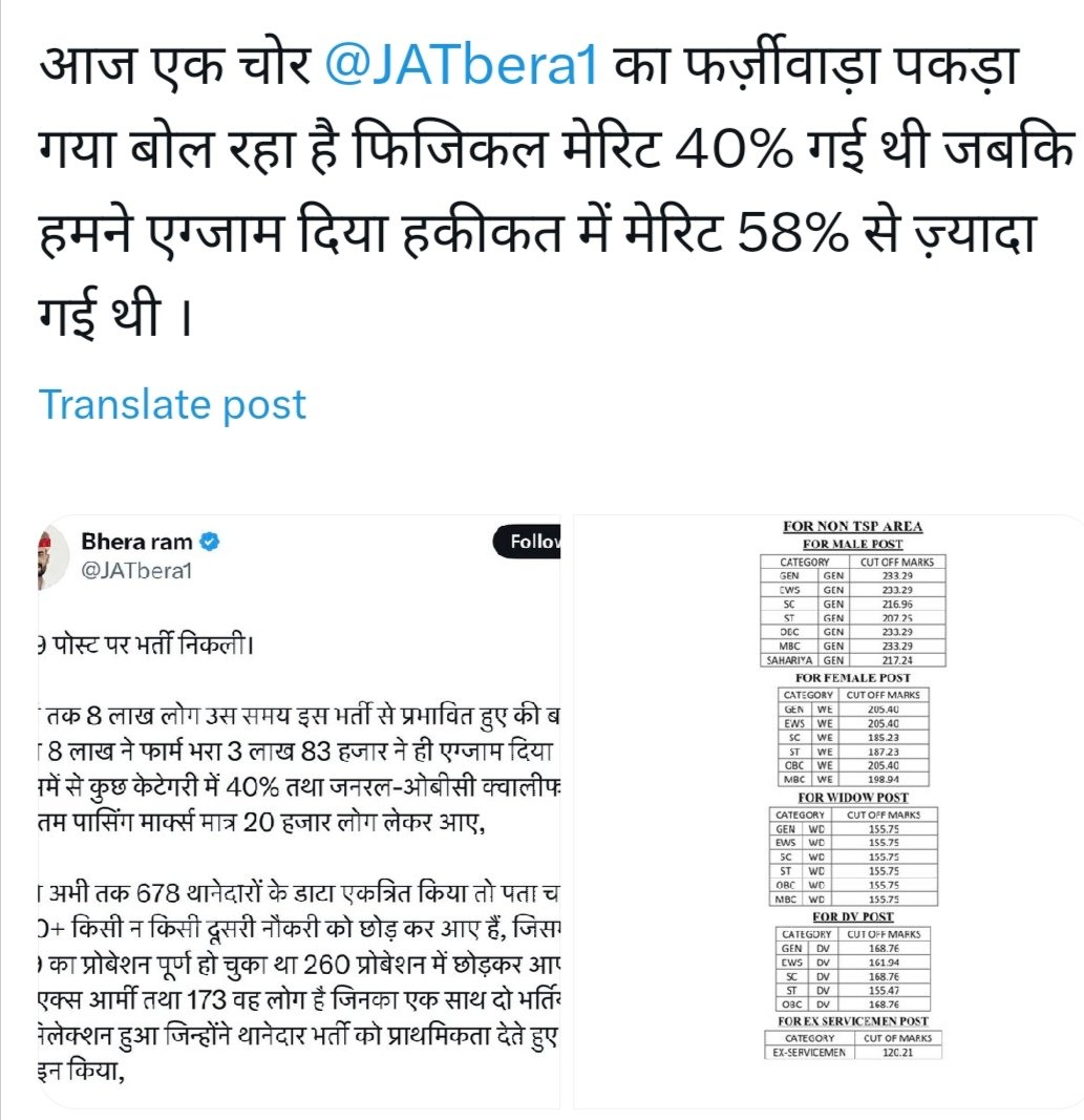 Sachinchau79896's tweet photo. ये फ़र्जी अनपढ़ #bhera
फ़र्जी थानेदार को बचाने का भरसक प्रयास कर रहा ह
इसे पता है आंच तो मुझ तक भी पहुच सकती है..
💯 पहुंचेगे @Sog_Rajasthan
इसके #3 si & 1st grade geography lecturerजिसका पेपर 15 दिन पहले लीक बाहर आगया था
खैर
#SI_भर्ती_2021_रद्द_करो
ज्यादा डेविल की पोस्ट देखे https://t.co/ApFMbqfZFM