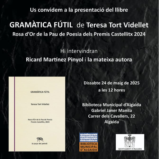 De l'abril de 2024 al maig de 2025 han passat moltes coses.

L'extraordinària biografia d'un llibre-puça, per exemple.