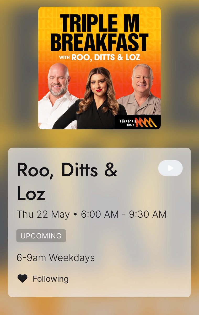 nkn03's tweet photo. @ThisIsRobThomas hope to hear you on air tomorrow morning (after 8am apparently) for a chat😊 #NewSingle #HardToBeHappy #TheAllNightDaysTour @TripleMAdelaide https://t.co/NGjMkEAoRT