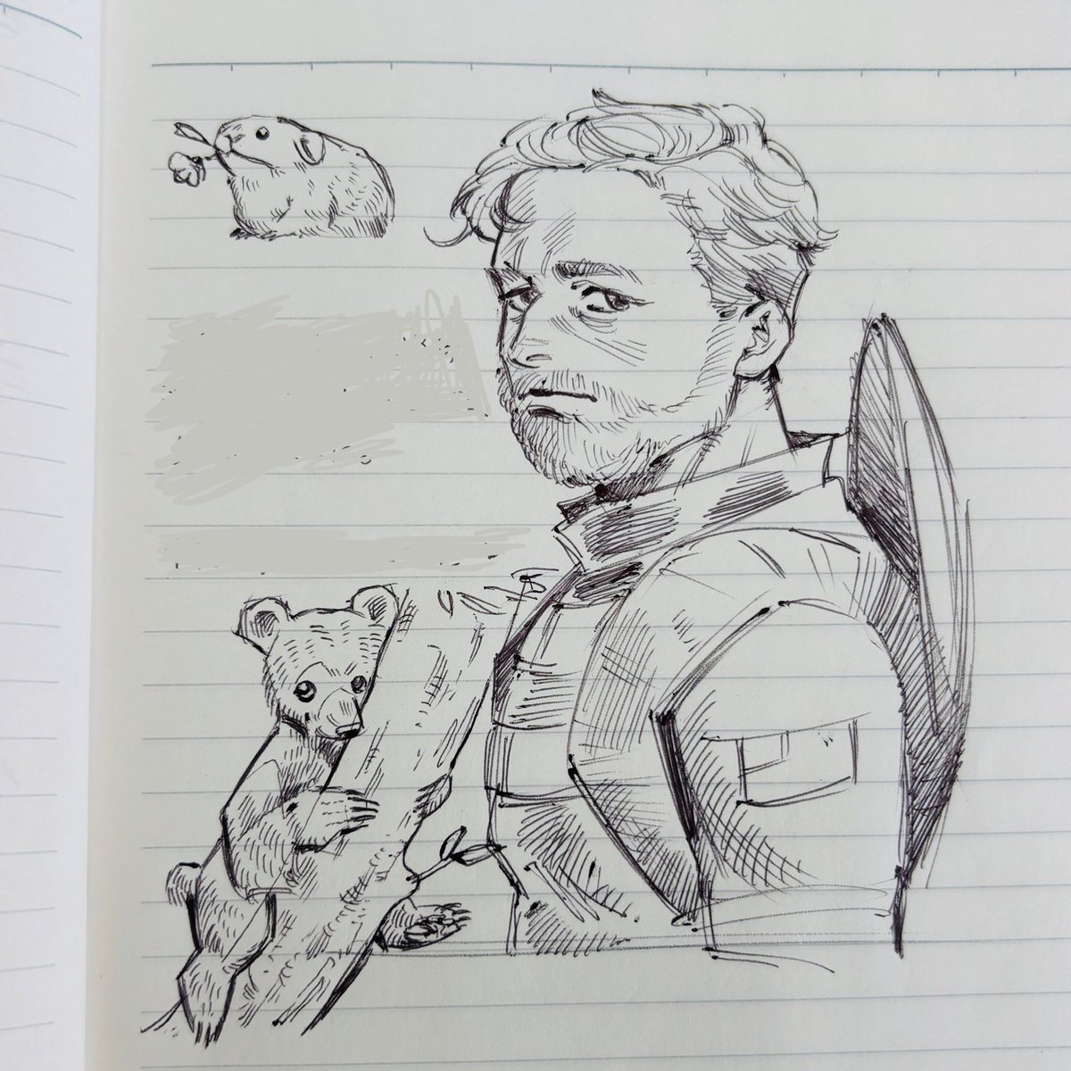 rob_kuma4's tweet image. #JohnWalker
コインランドリー、待ち時間の 落描き。