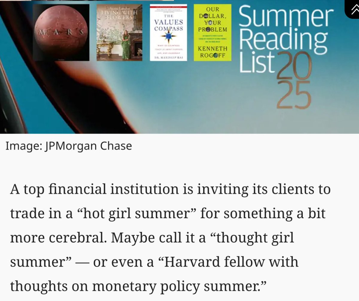 Thrilled to announce, via <a href="/CNBC/">CNBC</a> that #TheValuesCompass 📕 made it onto the most coveted <a href="/jpmorgan/">J.P. Morgan</a> #2025SummerReadingList -! 

cnbc.com/2025/05/20/jpm…