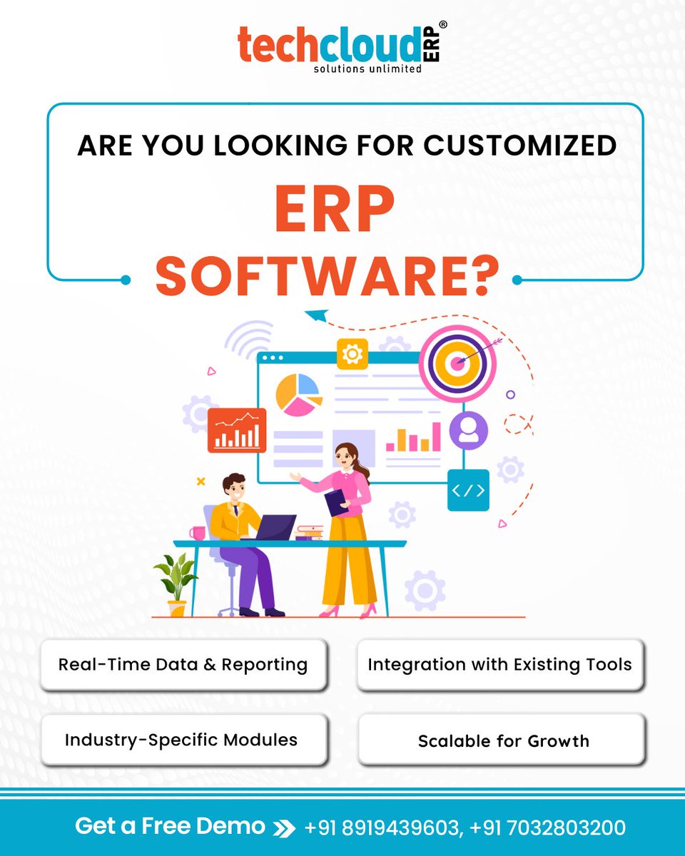 TechCloudERP's tweet image. 📊 Looking for Customized ERP Software?

#techclouderp #india #CustomizedERP #AllInOneSolution #Automation #BusinessGrowth #TechInnovation #SoftwareDevelopment #Productivity #TechForBusiness #TransformYourBusiness #xpost #Chennai #Coimbatore #viralpost #hyderabad #socialmedia