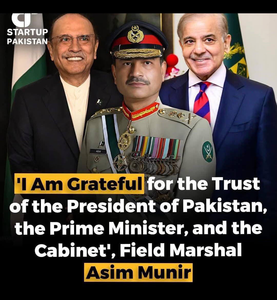 Congratulations to General Syed Asim Munir on his historic elevation to Field Marshal — a proud moment for our Armed Forces and nation. Pakistan salutes your leadership and service. Long live Pakistan, long live our brave forces